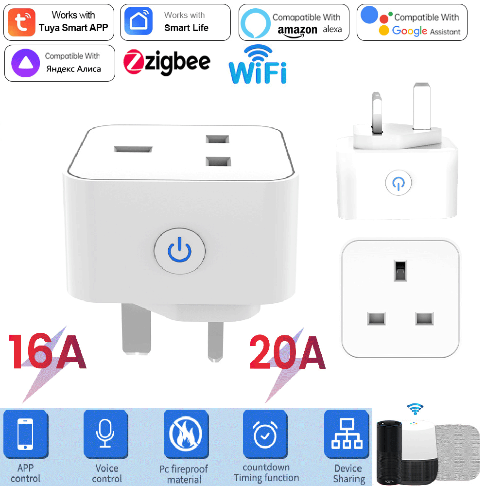 Wifi Smart Plug - Prise intelligente Tuya 16A/20A WiFi ou