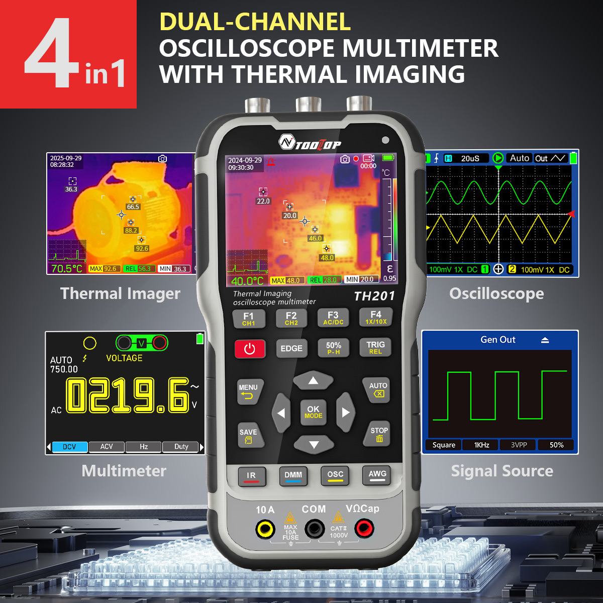 Microcontroller Kit - Oscilloscope thermique TOOLTOP TH201 4 en